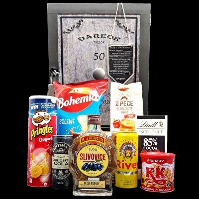Trezor dárková bedna s potiskem Slivovice a dobroty – Sleviste.cz