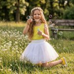 Dětská tylová tutu sukně s podšívkou nastavitelný pas bílá – Sleviste.cz