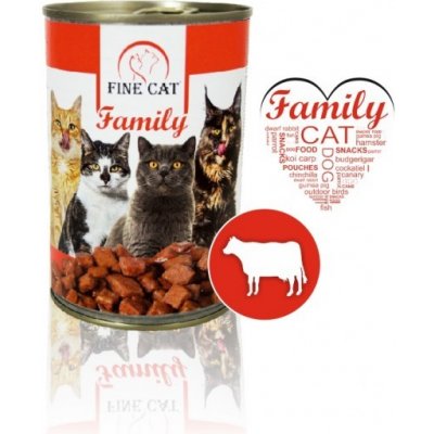 Plaisir Fine CAT Family s HOVĚZÍM 415 g