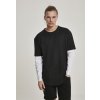 Pánské Tričko Oversized Shaped Double Layer LS Tee black white