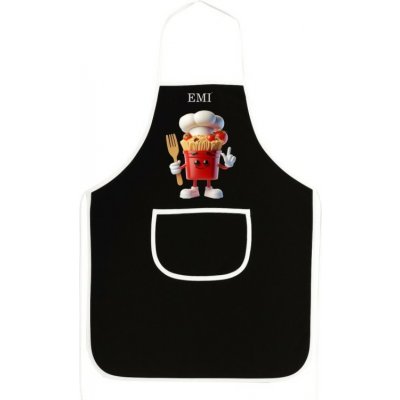 EMI Kuchyňská zástěra Pasta černá – Hledejceny.cz