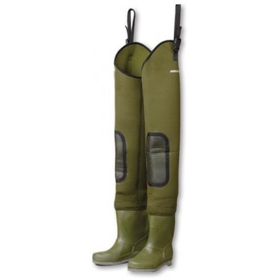 DAM Brodící kalhoty Fighter Pro+ Neoprene Hip Waders Cleated Sole – Sleviste.cz