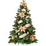 LAALU Vánoční stromek zdobený ZLATÝ TŘPYT II 142 ks ozdob 240 cm – Hledejceny.cz