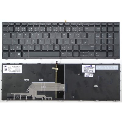 česká klávesnice HP Probook 450 G5 455 G5 470 G5 650 655 G4 G5 černá CZ/SK podsvit - černý rámeček – Zbozi.Blesk.cz