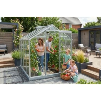 LIMES Hobby skleník H6/3,5 1,97x3,49 m čiré sklo 4 mm LG4722 – Hledejceny.cz