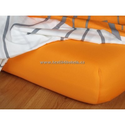 Textil 4 hotels Oranžové jersey prostěradlo TH0091 140x200 – Zbozi.Blesk.cz