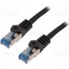 síťový kabel Logilink CQ4063S Patch, S/FTP, 6a, licna, Cu, LSZH, 3m, černý