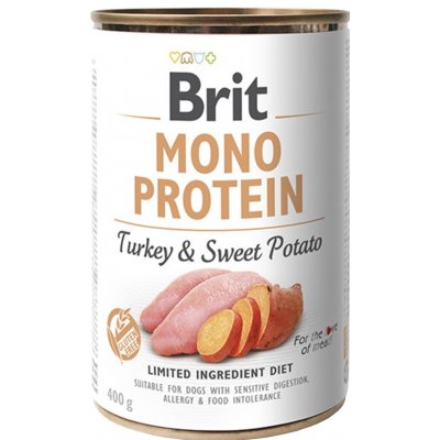 Brit Mono Protein Turkey & Sweet Potato 24 x 400 g – Zboží Mobilmania