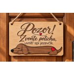 Dekorace z Řečice Cedulka jezevčík dřevěná 16×11cm – Zboží Mobilmania