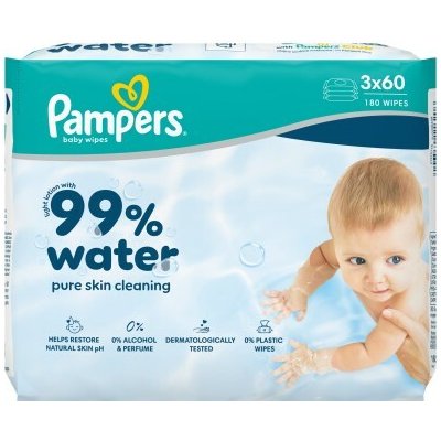 Pampers 99 % vody Dětské čisticí ubrousky 180 ks – Zboží Dáma