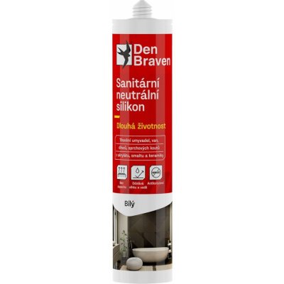 Den Braven 306021RL Sanitární neutrální silikon OXIM, 280 ml, bílý – Zbozi.Blesk.cz