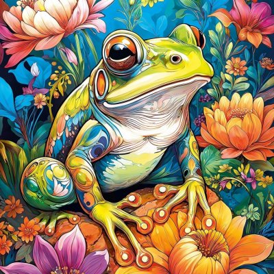 Cherry Pazzi Květinová žába Flower Power Frog 1000 dílků – Zboží Dáma