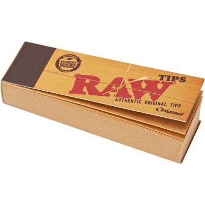RAW original rolling paper tips nebělené standardní filtry 50 ks
