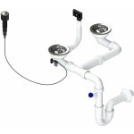 Sinks Dvousifon 3 ½" pro nerez. dřezy s extra úsporou místa a s exc. ovladačem (clic-clac) SPNS3DXCC – Sleviste.cz
