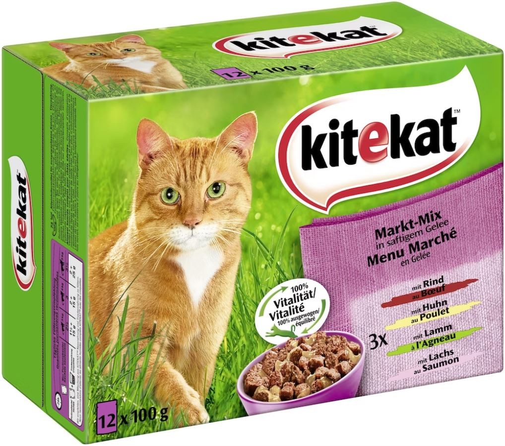 Kitekat Jemné pokrmy v omáčce 12 x 100 g