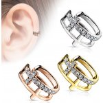 Šperky4U falešný piercing do ucha klips s čirými kamínky FP1011-ST – Hledejceny.cz