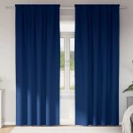 ZÁVĚSY BLACKOUT S KOLEČKY 2 KS TMAVĚ MODRÉ 225X140CM – Hledejceny.cz