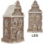 Clayre & Eef Perníkový LED domek Gingerbread Cotti - 12*11*25 cm – Hledejceny.cz