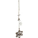 Závěs dřevo 110x450mm vločka, přírodní s glitrem, bílá – Hledejceny.cz