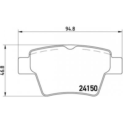 BREMBO Sada brzdových destiček, kotoučová brzda P 61 080