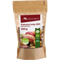 Zdravý den Kakaové boby Bio celé nepražené 200 g