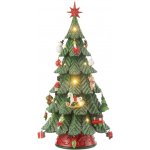 J-Line by Jolipa Červeno-zelený strom s ozdobami a Led světýlky Xmas Tree - Ø 25*52 cm - J-Line by Jolipa – Hledejceny.cz