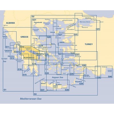 Námořní mapa Imray G13 Gulfs of Patras and Corinth - Patraikós Kólpos and Korinthiakós Kólpos IMG13 – Sleviste.cz