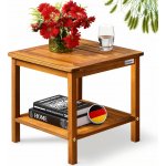 Casaria 101732 Odkladací stolík Washington, agátové drevo 45x45x45cm – Zboží Dáma