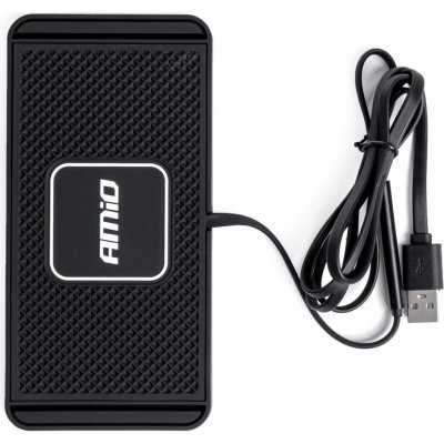 Amio Bezdrátová Qi nabíječka do auta 3.0 15W s USB, 158x78 mm – Zboží Mobilmania