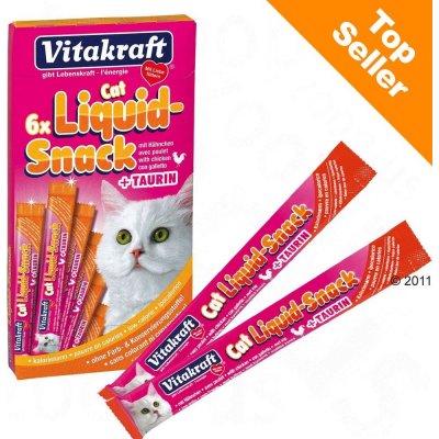 Vitakraft Cat Liquid snack kuře & taurin 6 x 15 g – Zbozi.Blesk.cz