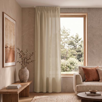 MyBestHome GOLD Dekorační závěs RAMONA cappuccinový s řasící páskou 140x270 cm – Hledejceny.cz