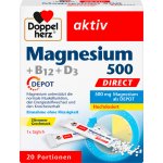 Doppel herz Magnesium 500 +B12+D3 Direct 20 sáčků – Hledejceny.cz