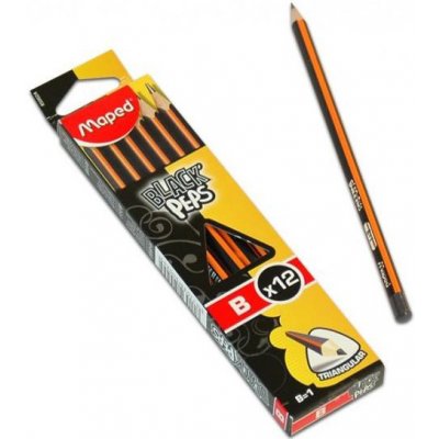 Maped Black´ Peps HB s pryží 12 ks – Zbozi.Blesk.cz