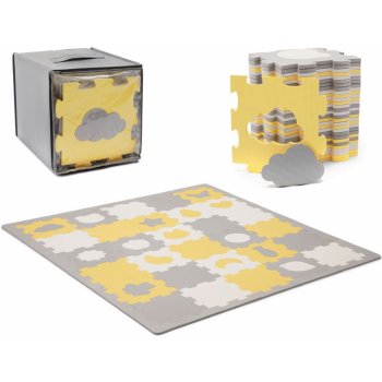 Kinderkraft Luno Shapes Pěnové Puzzle s Tvary Yellow 15 ks 185 x 165 cm