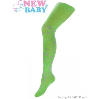 New Baby bavlněné punčocháče 3D zelené