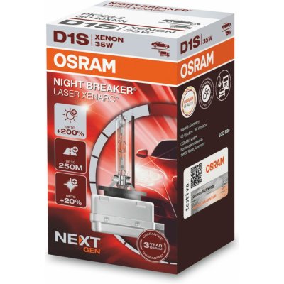 Osram Xenon D1S XENARC NIGHT BREAKER LASER +200% 1ks – Zboží Mobilmania