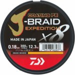 Daiwa Splétaná Šňůra J-Braid Expedition X8E Smash Orange 300 m 0,10 mm 6,9 kg – Zboží Dáma