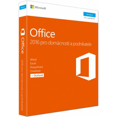 Microsoft Office 2016 pro domácnosti a podnikatele CZ, elektronická licence, T5D-02737, druhotná licence – Zboží Mobilmania
