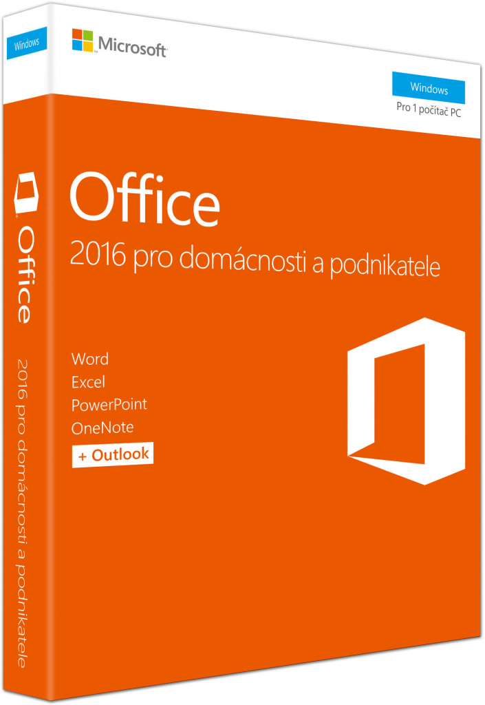 Microsoft Office 2016 pro domácnosti a podnikatele CZ, elektronická  licence, T5D-02737, druhotná licence od 990 Kč - Heureka.cz