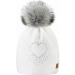 Fashionweek dámská čepice s bambulí flísová podšívka Wool Heart Bílá – Hledejceny.cz