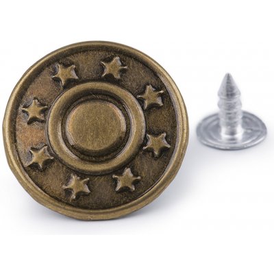 Riflový knoflík Jeans velikost 32" Varianta: 11 staromosaz, Balení: 10 ks – Zboží Mobilmania