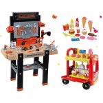 Smoby set pracovní dílna Black & Decker elektronická a zmrzlinářský vozík 100% Chef – Sleviste.cz