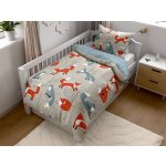 Textilomanie povlečení do postýlky Renforcé šedé 45 x 65 cm 90 x 140 cm – Zboží Dáma