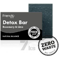 Friendly Soap přírodní mýdlo detoxikační rozmarýn a limeta 7x 95 g zero waste balení