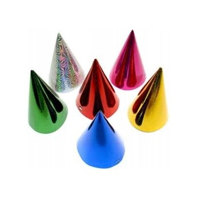 MFP Papírové narozeninové čepičky hologramové 6 Ks 16 cm MIX BAREV – Sleviste.cz