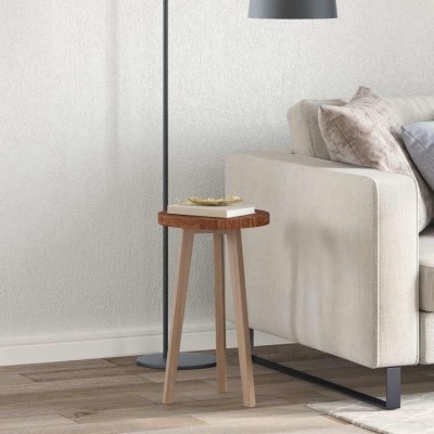 Omaxi 788610 Deska stolu Tmavě hnědá 30 x 2,5 cm (kruh) Pevné dubové dřevo – Zboží Dáma