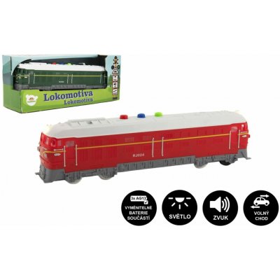 Teddies Lokomotiva/Vlak plast 23cm zelená na baterie se zvukem se světlem v krabičce 27x11x8cm – Zboží Dáma