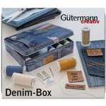 Sada šicích nití PES Gütermann DENIM (12x100m) v plechové krabičce – Zboží Dáma