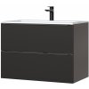 Koupelnový nábytek comad Koupelnová skříňka pod umyvadlo 80cm CAPRI BLACK 821 Typ: Skříňka s umyvadlem