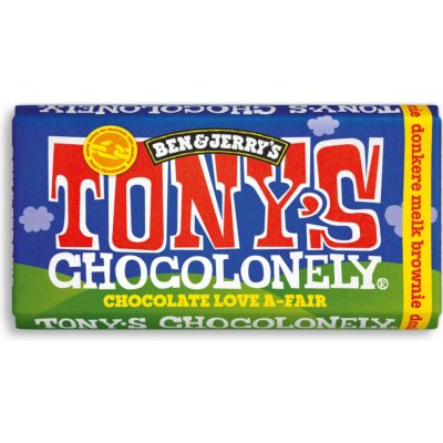 Tony’s Chocolonely Mléčná hořká čokoláda, brownies Ben&Jerrys 180 g – Zboží Dáma